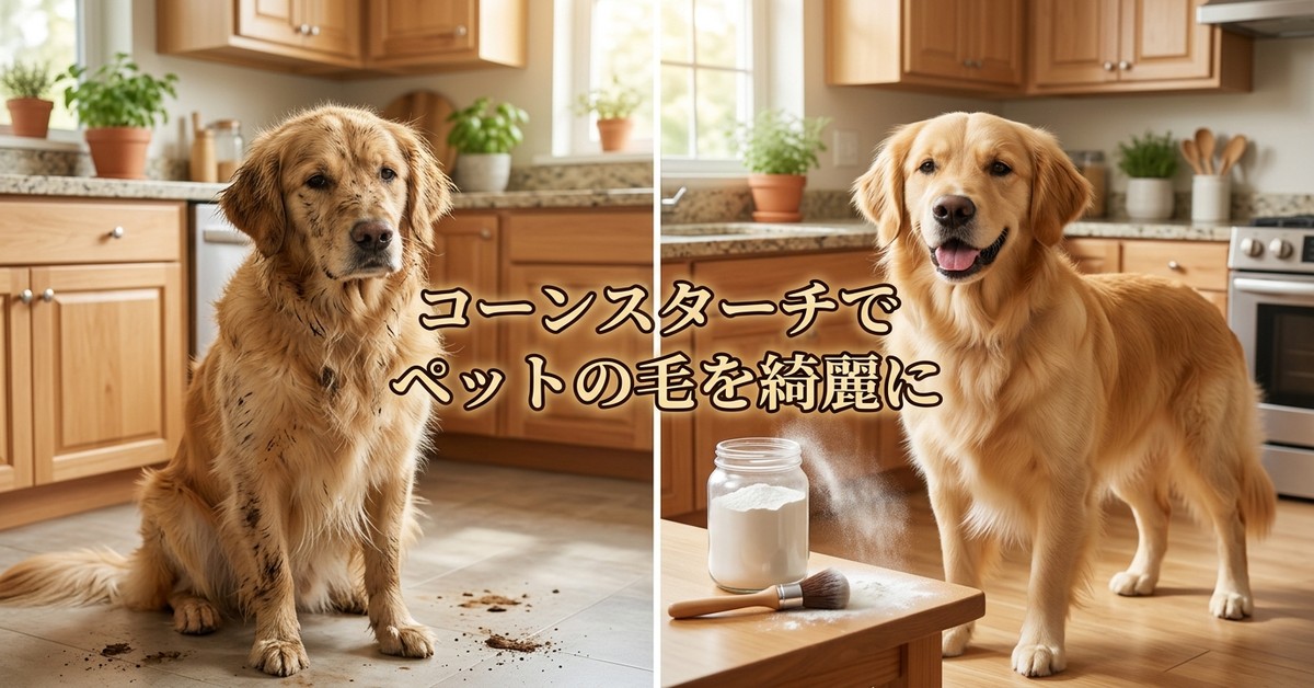 なぜ賢い飼い主はペットの毛にコーンスターチを軽くはたくのか?その効果と安全な使い方